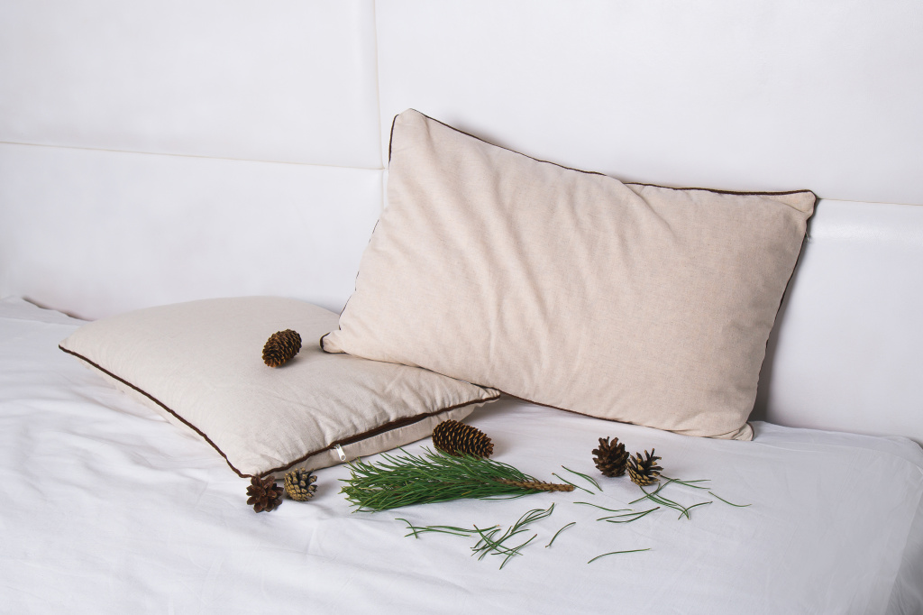 Подушка "Кедровая" с пленкой кедрового ореха Smart textile
